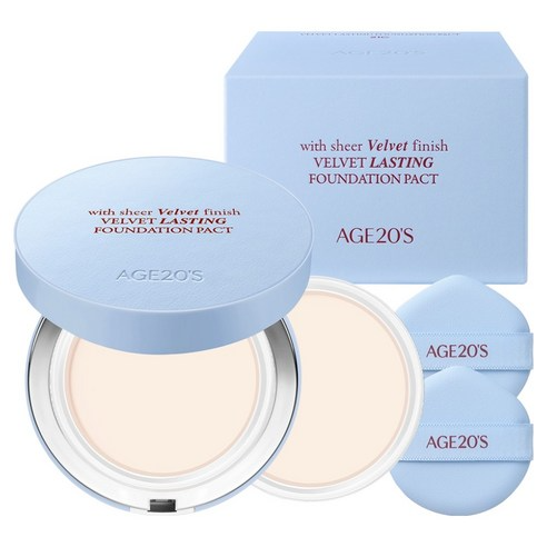 Velvet Lasting Foundation Pact [SPF50+/PA++++], 14g+14g, 19C Pure, 1set