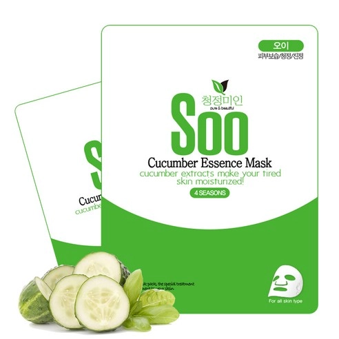 Soo Cucumber Sheet Mask, 100ea