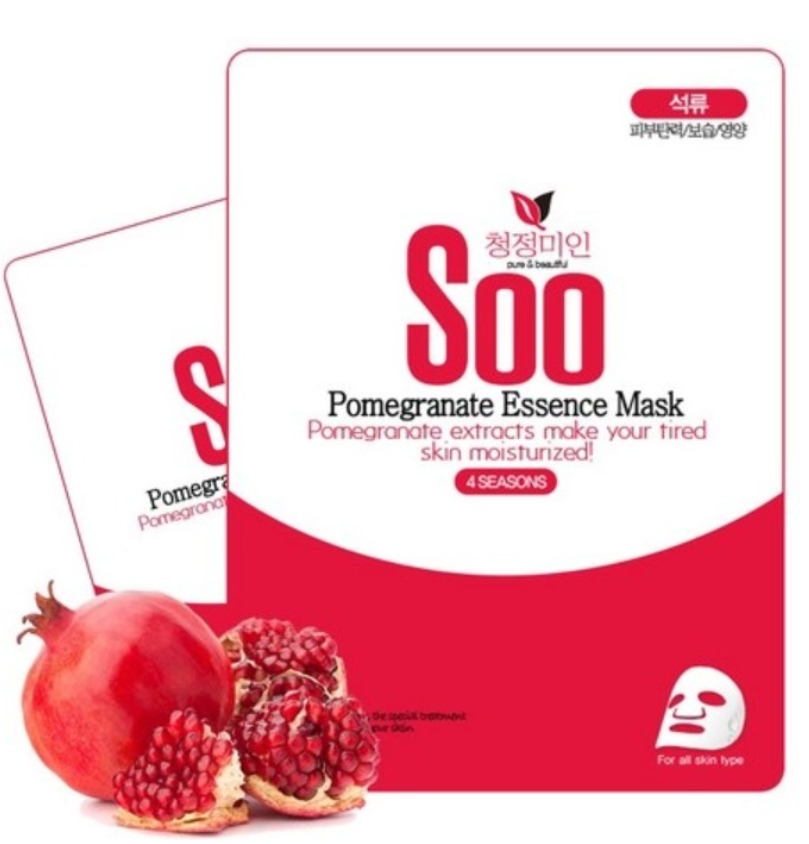 Soo Pomegranate Sheet Mask, 100ea