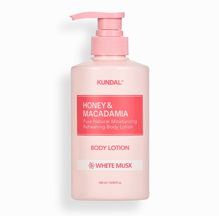 Honey & Macadamia Pure Body Lotion [White Musk], 500ml, 1pack