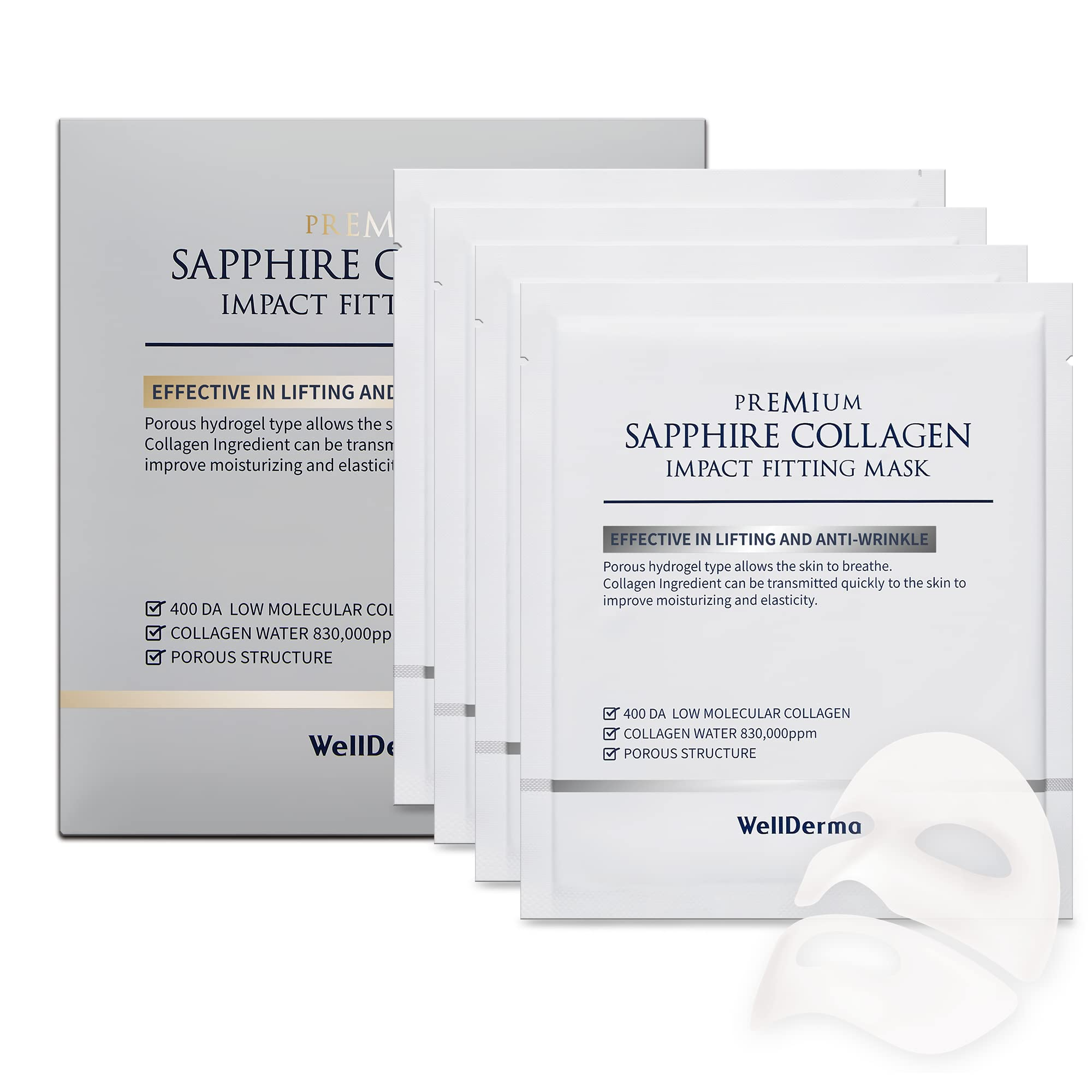 Premium Sapphire Collagen Impact Fitting Sheet Mask