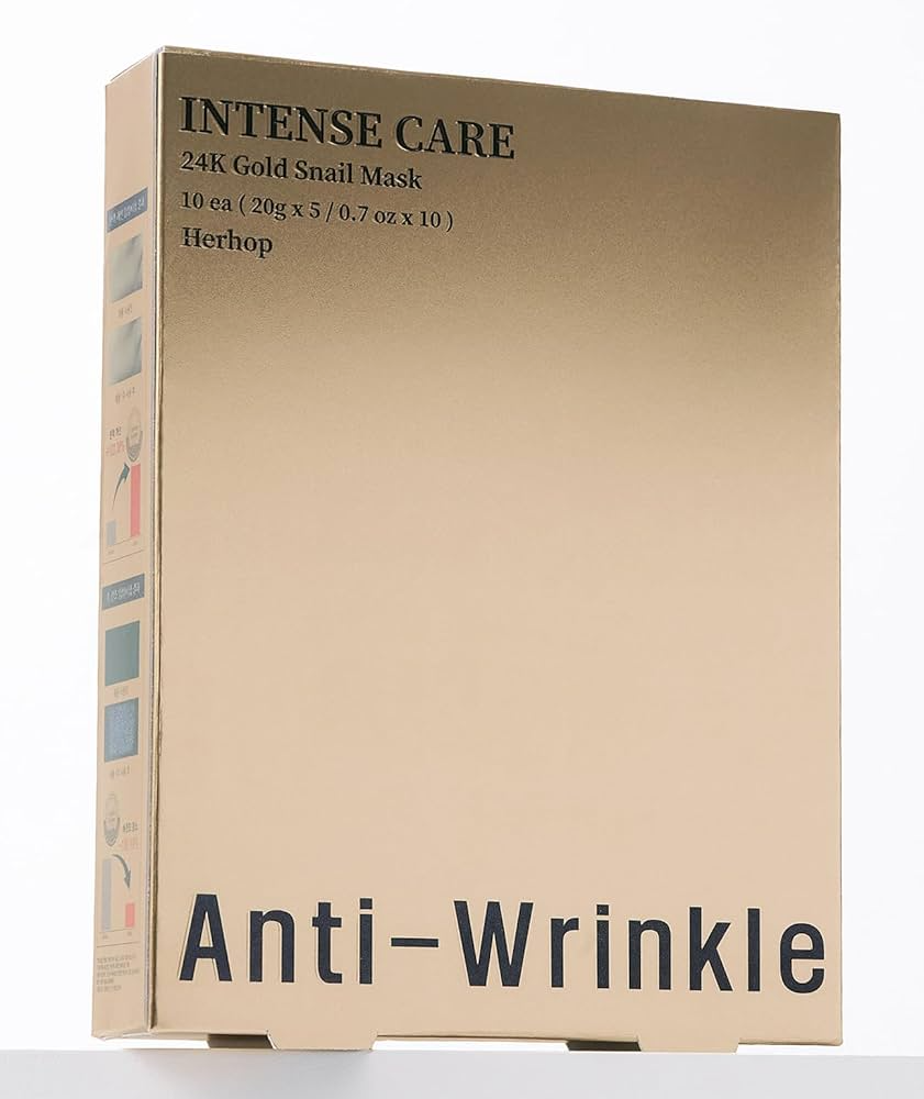 Intense Care 24K Gold Snail Sheet Mask, 10ea, 1pack