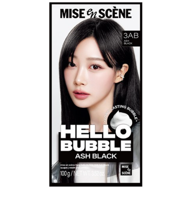 New Hello Bubble, 100g, 3AB Ash Black, 1pack