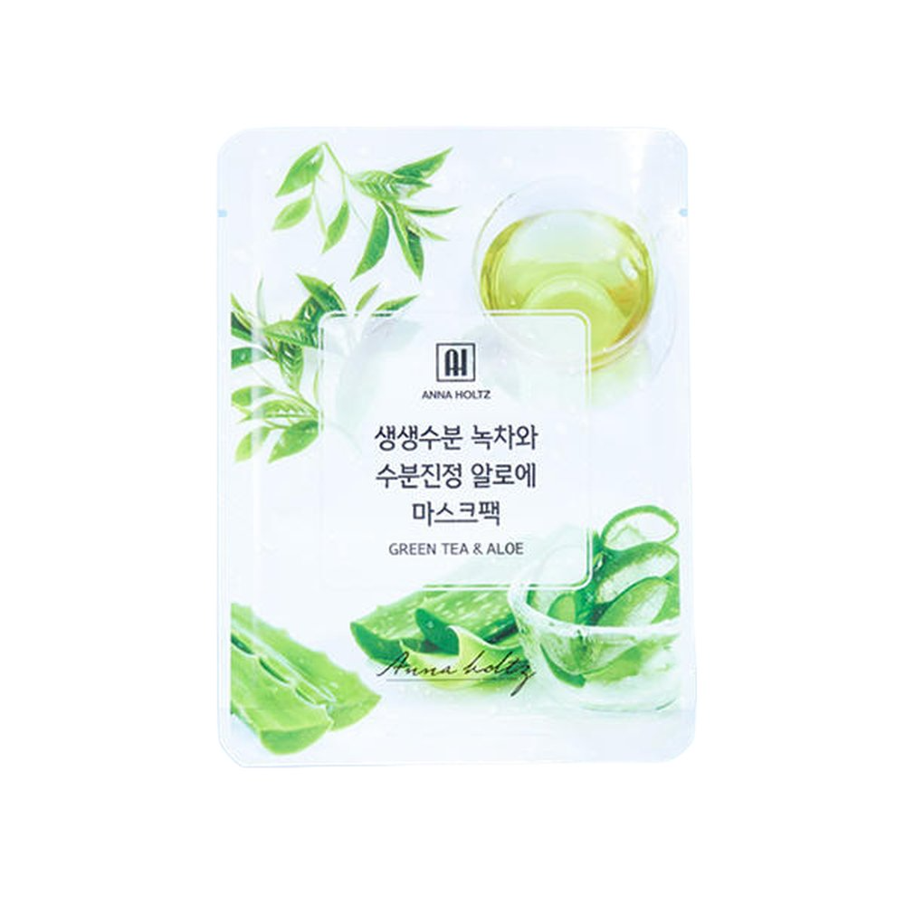 Fresh Moisture Green Tea & Soothing Aloe Sheet Mask, 100ea