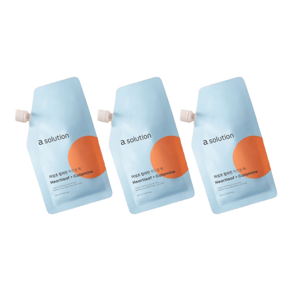 Houttuynia Cordata Calamine Quick Soothing Pack, 25ml+25ml+25ml