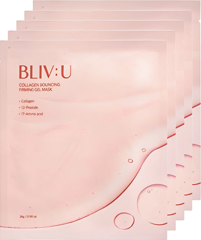 Collagen Bouncing Elasticity Gel Mask, 5ea