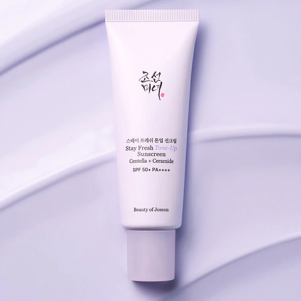 Stay Fresh Tone-Up Sunscreen Centella + Ceramide SPF 50+ PA++++, Purple - Image 3