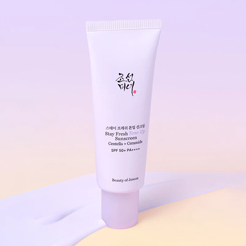 Stay Fresh Tone-Up Sunscreen Centella + Ceramide SPF 50+ PA++++, Purple - Image 4