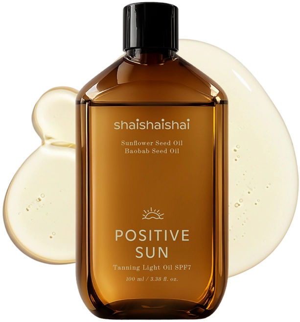 Positive Sun Tanning Light Oil [SPF7], 100ml, 1pack