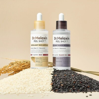 Peel Shot Gomage White Rice/Black Rice Ampoule Duo - Image 2