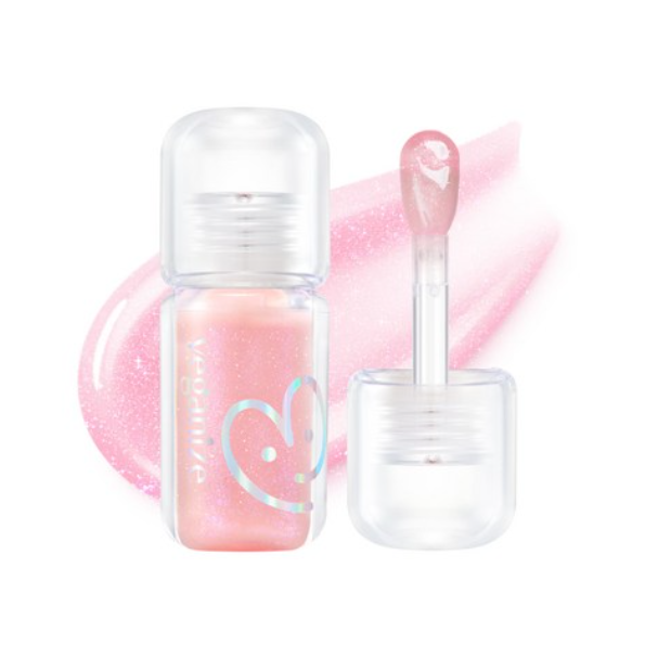 4D Jewel Shine Lip Oil Pearl Gloss, 4g, 02 Fairy Pink, 1pack