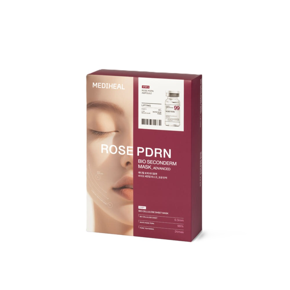 Rose PDRN Bio Seconderm Mask [Pore Elasticity], 10ea, 1pack
