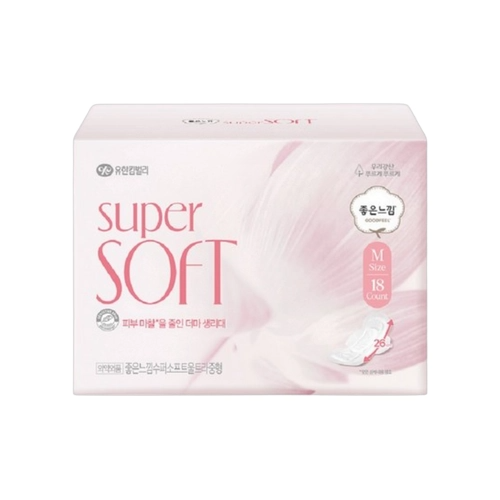 Super Soft Sanitary Pads, 18ea, 1pack