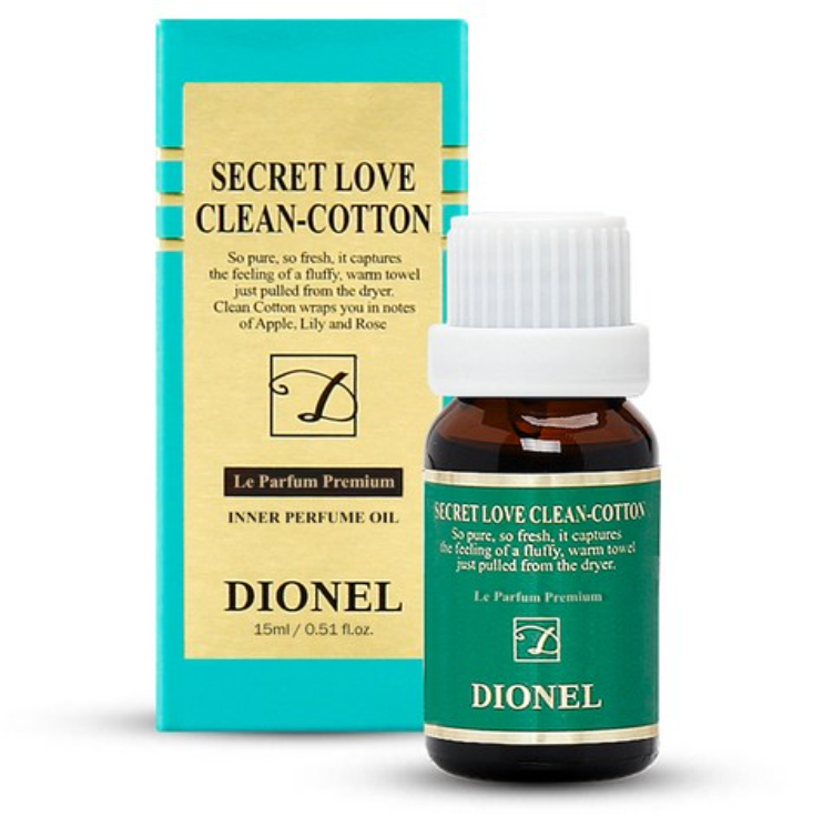 Secret Love Aroma Perfume Oil [Clean Cotton], 15ml, 1pack