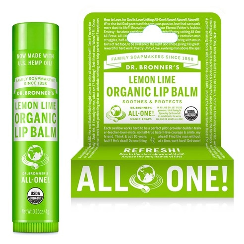 Organic Lemon Lime Lip Balm, 4g, 1pack