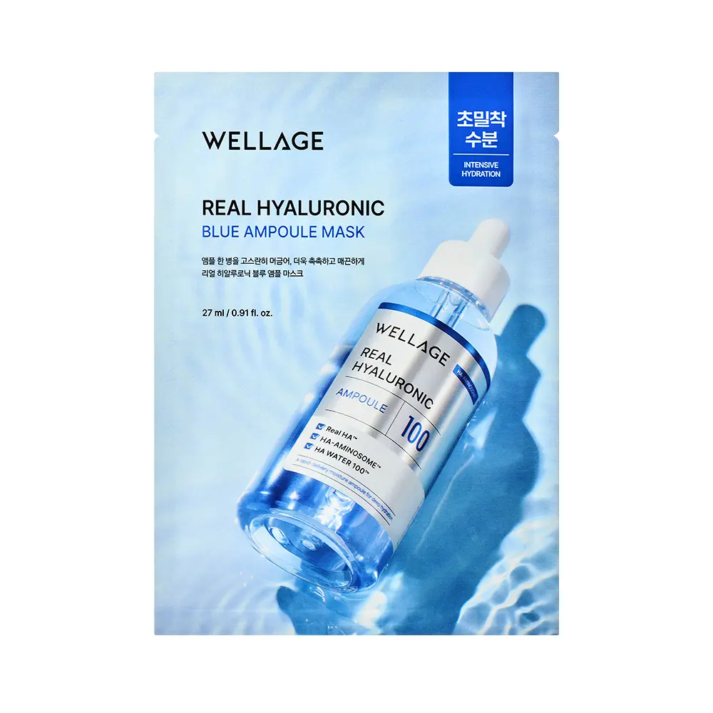 Real Hyaluronic Blue Ampoule Mask, 5ea