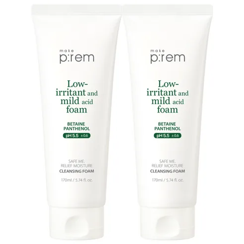 Safe Me Relief Moisture Cleansing Foam, 170ml*2