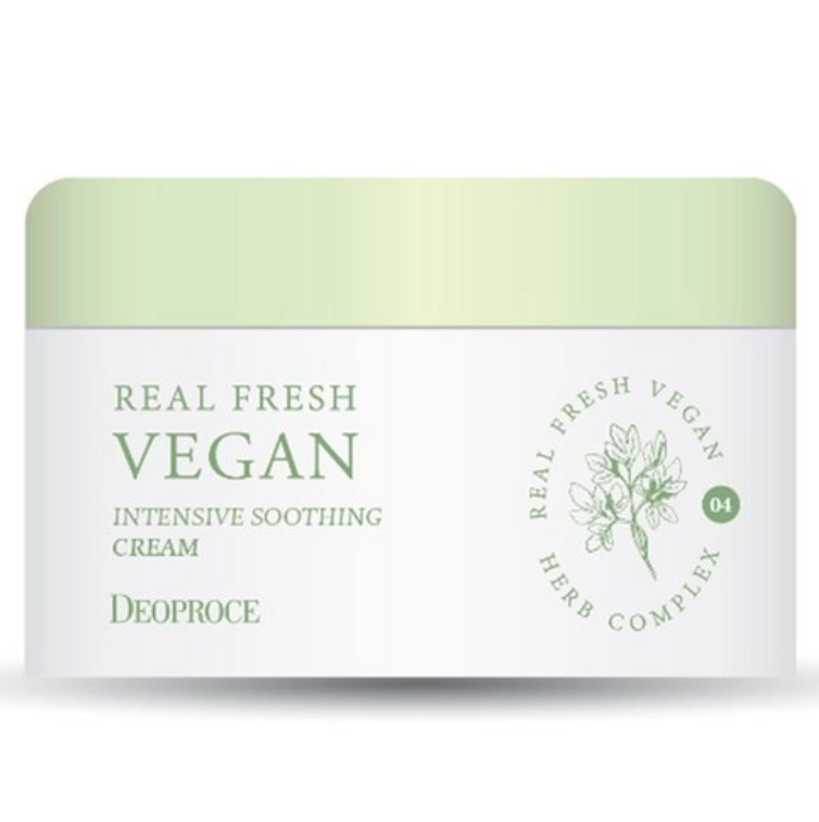 Real Fresh Vegan Intensive Soothing Cream, 100g, 1pack