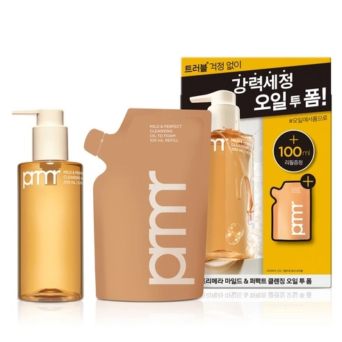 Mild and Perfect Cleansing Oil to Foam, 200ml+100ml(Refill), 1pack