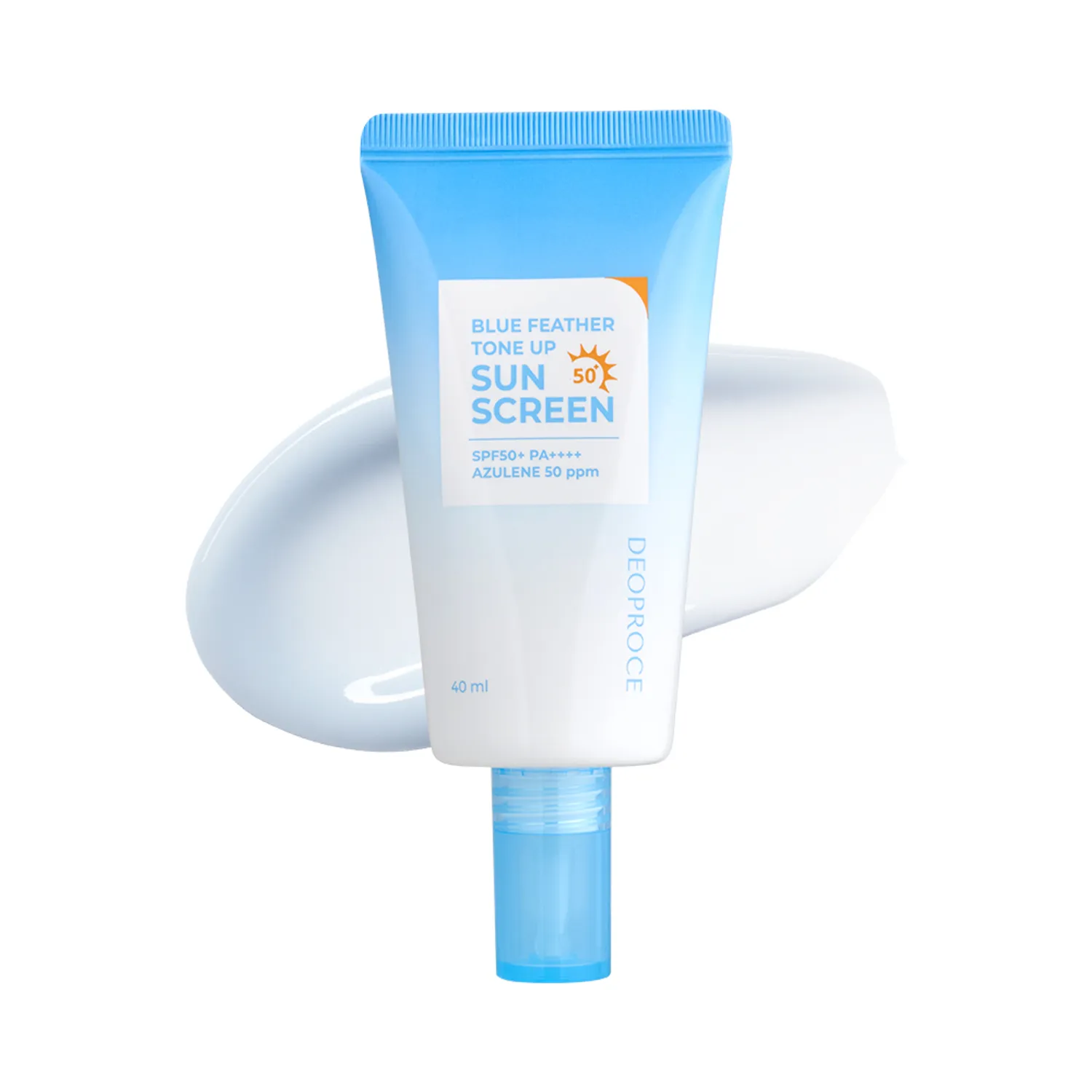 Blue Feather Tone-Up Sunscreen [SPF50+/PA++++], 40ml, 1pack