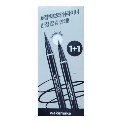 Any-Proof Brush Eyeliner, 0.4g, 01 Black, 2ea, 1pack
