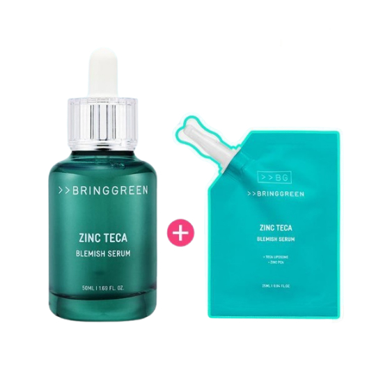 Zinc Teca Blemish Serum, 50ml+25ml(Refill), 1pack