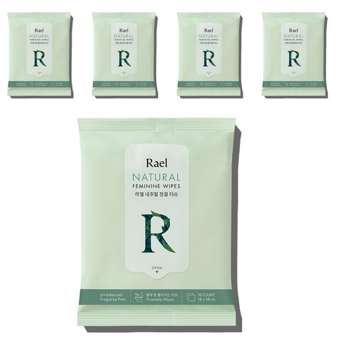 Natural Feminine Wipes, 10eax5, 1pack
